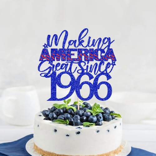 Tortenaufsatz, Aufschrift "Making America Great Since 5,019.0 cm, Cheers to 50 Years Birthday", 50 fabelhafte Kuchendekoration, Unabhängigkeitstag, Party-Dekoration (1966) von Gonasng