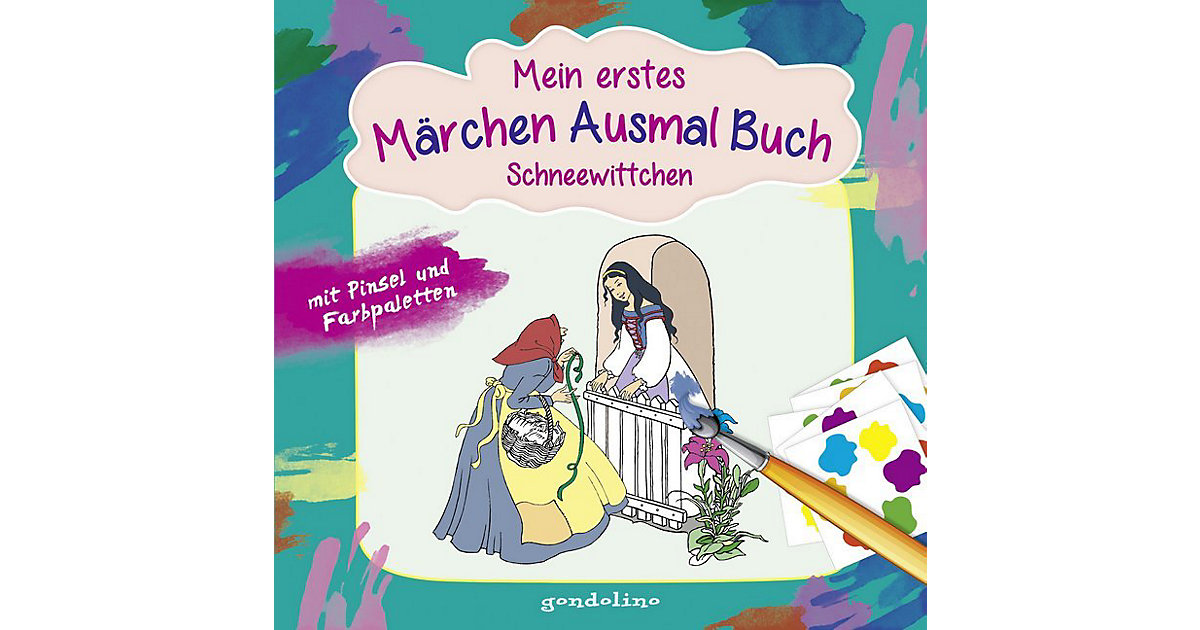 Buch - Mein erstes Märchenausmalbuch mit Pinsel und Farbpalette: Schneewittchen Buch - Mein erstes Märchenausmalbuch mit Pinsel und Farbpalette: Schneewittchen von Gondolino Verlag