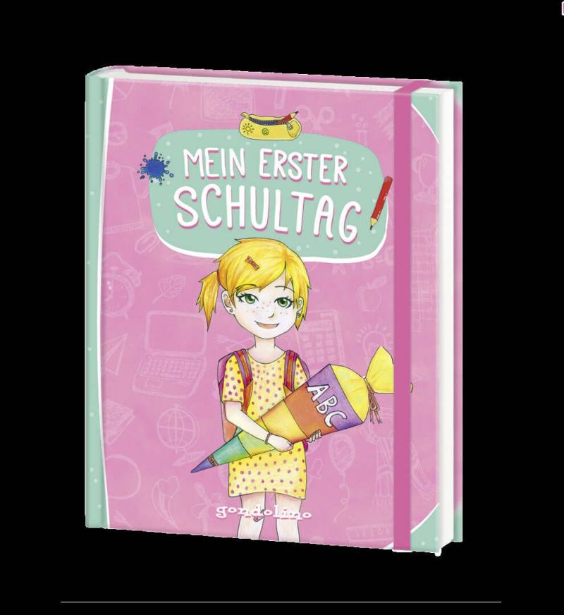 Mein erster Schultag - Für Mädchen (rosa) von gondolino