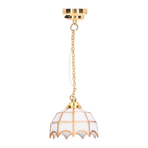 1:12 Puppenhaus Deckenlampe, Weißes Golden Mini LED Licht, weiß einfache Deckenleuchte, Puppenmöbel, Miniatur Puppenhaus Beleuchtung, Puppenhaus Lampe, Puppenhausmodell, 1:12 Puppenhaus Deckenlampe, Weißes Golden Mini LED Licht, weiß einfache Deckenleuchte, Puppenmöbel, Miniatur Puppenhaus Beleuchtung, Puppenhaus Lampe, Puppenhausmodell, von Gonetre