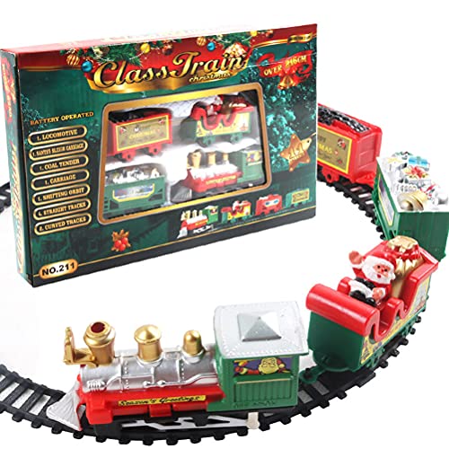 Gonetre Elektrisches Weihnachtseisenbahn-Set für unter den Weihnachtsbaum, Weihnachtszug Kinderspielzeug, Eisenbahn Batteriebetrieben, Kinder Weihnachtsmann Weihnachtsbaum Eisenbahn Set Gonetre Elektrisches Weihnachtseisenbahn-Set für unter den Weihnachtsbaum, Weihnachtszug Kinderspielzeug, Eisenbahn Batteriebetrieben, Kinder Weihnachtsmann Weihnachtsbaum Eisenbahn Set von Gonetre