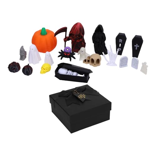 Gonetre 20pcs Halloween Ornamente Miniaturfiguren, Ghost Pumpkin Schutt Reaper Skelett Grabstein Sargkrallen und Geister, Horror Grabstein -Dorfzubehör für Partybevorzugungen Füllungen Gonetre 20pcs Halloween Ornamente Miniaturfiguren, Ghost Pumpkin Schutt Reaper Skelett Grabstein Sargkrallen und Geister, Horror Grabstein -Dorfzubehör für Partybevorzugungen Füllungen von Gonetre