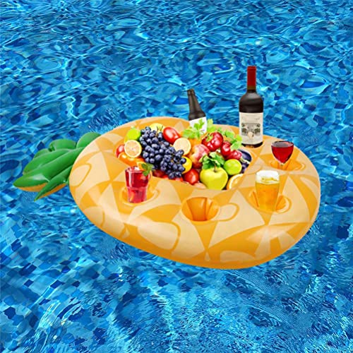Gonetre Aufblasbare Getränkehalter PVC Cartoon Avocado Ananas Multi -Löcher Getränk Float Cup Coaster Obst Wein Telefonhalter für Pool Party Strand Spa Relaxation Material PVC Farbe von Gonetre