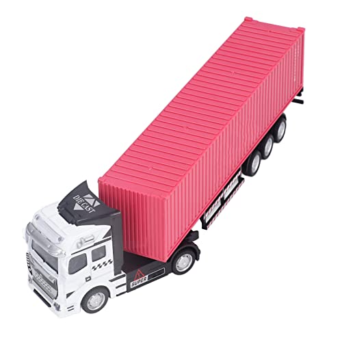 Gonetre Container LKW Modell 1:48 Simulation Realistisches Legierungsspielzeug Plastikspielzeug Lebhafte Exquisite Schöne Dekorative Ornament für (Rosenate) von Gonetre
