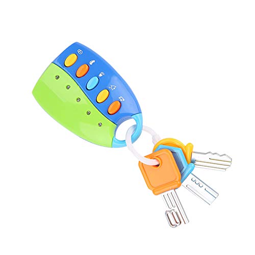 Gonetre Fernbedienung Baby Spielzeug Autoschlüssel Autospielzeug, Fernbedienung Mit Musik Babyspielzeug, Blinkenden Lichtmustern Intelligenten Schlüsselspielzeug, Piepton, 10 Liedern von Gonetre