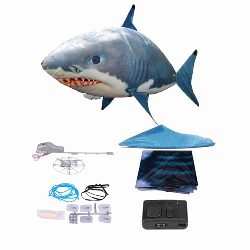 Gonetre Fernbedienungskontrolle Fliegendes Haifikett Clown Fisch Anti-Gravitation Kinderspielzeug Aufgeblasener RC Aufblasbare Ballon Spielzeughai Clownfish für 3+ Jahre Alte (Blauer Gonetre Fernbedienungskontrolle Fliegendes Haifikett Clown Fisch Anti-Gravitation Kinderspielzeug Aufgeblasener RC Aufblasbare Ballon Spielzeughai Clownfish für 3+ Jahre Alte (Blauer von Gonetre