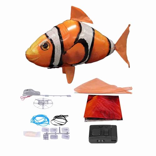 Gonetre Fernbedienungskontrolle Fliegendes Haifikett Clown Fisch Anti-Gravitation Kinderspielzeug Aufgeblasener RC Aufblasbare Ballon Spielzeughai Clownfish für 3+ Jahre Alte Gonetre Fernbedienungskontrolle Fliegendes Haifikett Clown Fisch Anti-Gravitation Kinderspielzeug Aufgeblasener RC Aufblasbare Ballon Spielzeughai Clownfish für 3+ Jahre Alte von Gonetre
