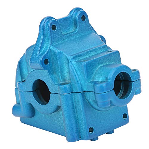 Gonetre Getriebe Obere Abdeckungsschale Langlebige Aluminiumlegierung Ersatzteil für Wltoys 144001 RC Car Model Blau Silber Schwarz (Blau) von Gonetre