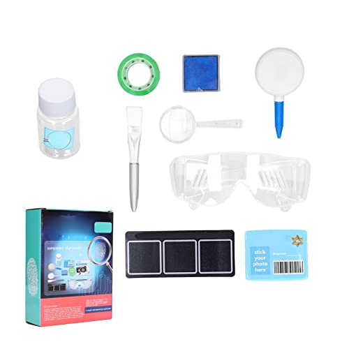 Gonetre Kids Fingerabdruck -Identifikation Set Vollständiges Bildungswissenschaft Experiment -Kit für Tatortuntersuchungen und Detektivspiele für 8 Jahre und Plastikmaterial Geeignet von Gonetre