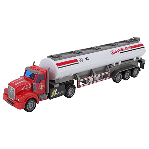 Gonetre Pull Back Truck-Modell, Maßstab 1/48, Langlebige, RC-Sattelauflieger, Baufahrzeug, Spielzeug für und Sammler, ABS-Material, 12,6 X 3,5 X 2,4 Zoll (Öltanker des Langen Kopfes zurückziehen) von Gonetre