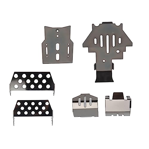 Gonetre Rc Chassis Protector Rc Chassis Armors Set Edelstahl Schwarz Chassis Armor Achsschutz Unterfahrschutz für von Gonetre