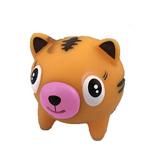 Gonetre Sprechender Tierball, Schwarzer Hund, Tiger, Bär, Kaninchen, Schwein, Stressbälle, PVC-Zunge Heraus, Stressabbau-Spielzeug, Anti-Stress-Bälle, Stoffspielzeug, Kindergeschenke, von Gonetre