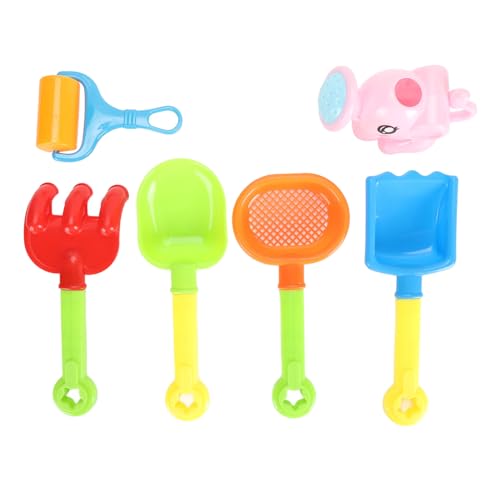 Gonetre Strandsandspielzeug Kleinkinder Plastik Sand Sifter Sieb Rake Shovels Set mit Mesh Bag Summer Beach Garden Travel von Gonetre