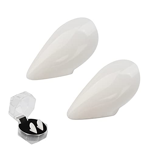 Gonetre Vampirzähne Gefälschte Zähne Harz Halloween Cosplay -Zahnersatz Requisite für Erwachsene Werwolf Zombie Kostümzubehör (15 mm) von Gonetre