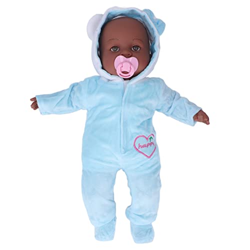 Gonetre Wiedergeborene Babypuppen Lebensee Schwarze Haut 16 Zoll Neugeborene Babypuppe mit Schnuller Weich und Komfortabel Perfektes für von Gonetre