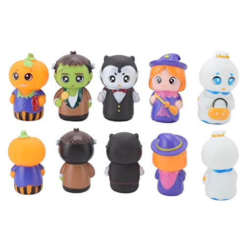 Halloween Finger Puppen Cartoon Süßes Vinylmaterial 5pcs Set für Halloween Party Interaktives Spiel Storytelling Spaß von Gonetre
