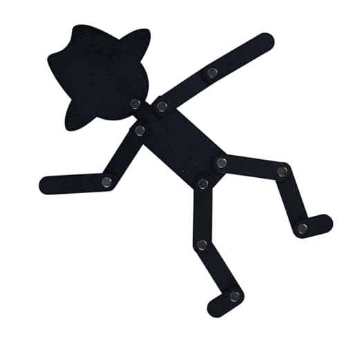 Holzstockspielzeug mit Bewegenden Gliedmaßen Lehrreicher Holzstock -Puzzle -Spiel Kreatives Lernen für Im Vorschulklassenzimmer Holzmaterial 10 Karten Enthalten (Stickman mit Hut) von Gonetre