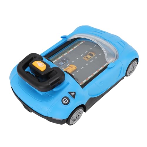 Musical Racing Adventure Car Lenkradspielzeug mit Klang Vermeiden Hindernisse, Fahren Rennsportwagen -Spiel Konsole Kinder Kind Dual -Spieler -Modus Interaktion für Kinder (Blau) von Gonetre