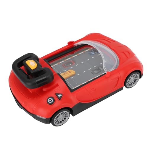 Musical Racing Adventure Car Lenkradspielzeug mit Klang Vermeiden Hindernisse, Fahren Rennsportwagen -Spiel Konsole Kinder Kind Dual -Spieler -Modus Interaktion für Kinder (Rot) von Gonetre