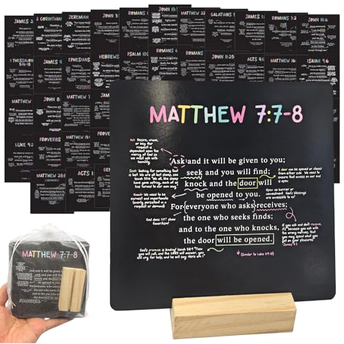 52 Scripture Card, Bible Verse Mapping Cards, Scripture Memory Cards with Wood Stand, Bible Trivia Prayer Card Crafts Set Gifts, for Every Week of The Year 52 Scripture Card, Bible Verse Mapping Cards, Scripture Memory Cards with Wood Stand, Bible Trivia Prayer Card Crafts Set Gifts, for Every Week of The Year von Gonggi