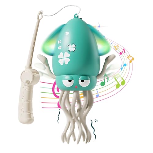 Gonggi Tanzendes Oktopus-Spielzeug, elektrisches Tanz-Oktopus-Spielzeug, Tintenfisch-Spielzeug, automatische Hindernisvermeidungssensor-Spielzeug, aufrechtes Krabbeln, zwei Modi, LED-Lichter Musik von Gonggi
