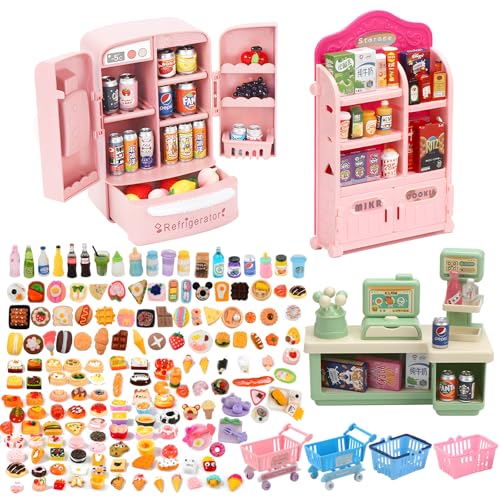 Mini Einkaufswagen Korb Miniatur Essen Trinken Flasche Spielzeug von Gonggi