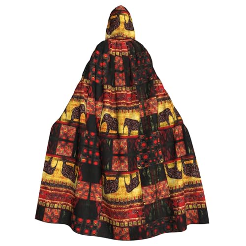 Gongjuy Afrikanischer Elefant, Patchwork, Partyumhang für Erwachsene, Zubehör, Halloween-Zauberer, Übergröße, Horror-Umhang mit Kapuze Gongjuy Afrikanischer Elefant, Patchwork, Partyumhang für Erwachsene, Zubehör, Halloween-Zauberer, Übergröße, Horror-Umhang mit Kapuze von Gongjuy