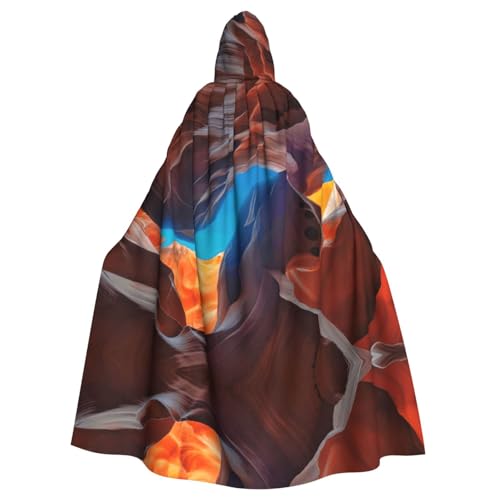 Gongjuy Antelope Canyon Party-Umhang für Erwachsene, Halloween, Zauberer, Übergröße, Horror-Umhang mit Kapuze Gongjuy Antelope Canyon Party-Umhang für Erwachsene, Halloween, Zauberer, Übergröße, Horror-Umhang mit Kapuze von Gongjuy