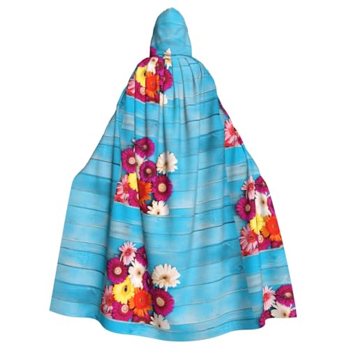 Gongjuy Barberton Partyumhang mit Gänseblümchen-Motiv, für Erwachsene, Halloween, Zauberer, Übergröße, Horror-Umhang mit Kapuze Gongjuy Barberton Partyumhang mit Gänseblümchen-Motiv, für Erwachsene, Halloween, Zauberer, Übergröße, Horror-Umhang mit Kapuze von Gongjuy