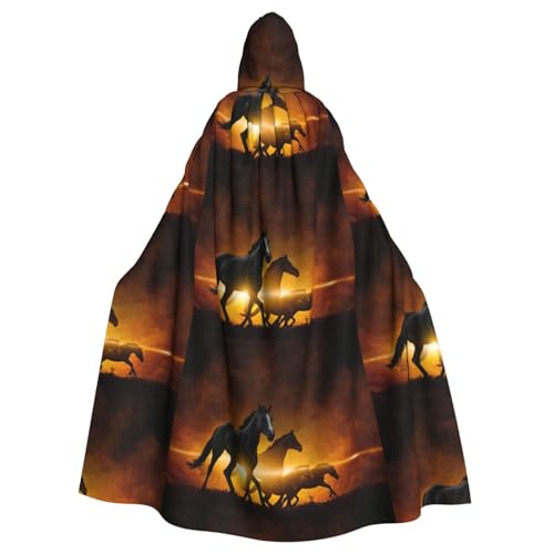 Gongjuy Black Horses Red Glowing Clouds Adult Party Cloak Clothing Accessories, Adult Halloween Wizard Plus Size Hooded Horror Cloak Gongjuy Black Horses Red Glowing Clouds Adult Party Cloak Clothing Accessories, Adult Halloween Wizard Plus Size Hooded Horror Cloak von Gongjuy