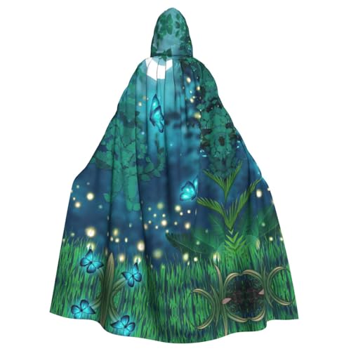 Gongjuy Blauer Schmetterling Mondschein Erwachsenen-Partyumhang Bekleidungszubehör Halloween Zauberer Übergröße Kapuze Horror Umhang Gongjuy Blauer Schmetterling Mondschein Erwachsenen-Partyumhang Bekleidungszubehör Halloween Zauberer Übergröße Kapuze Horror Umhang von Gongjuy