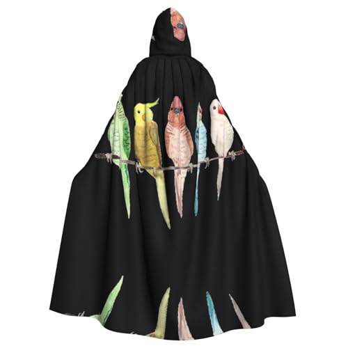 Gongjuy Bunte Papageien auf Baum, Party-Umhang für Erwachsene, Halloween-Zauberer, Übergröße, Horror-Umhang mit Kapuze Gongjuy Bunte Papageien auf Baum, Party-Umhang für Erwachsene, Halloween-Zauberer, Übergröße, Horror-Umhang mit Kapuze von Gongjuy