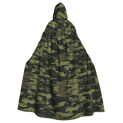 Gongjuy Camouflage-Umhang für Erwachsene, Party-Umhang, Bekleidungszubehör, Halloween-Zauberer, Übergröße, Horror-Umhang mit Kapuze von Gongjuy
