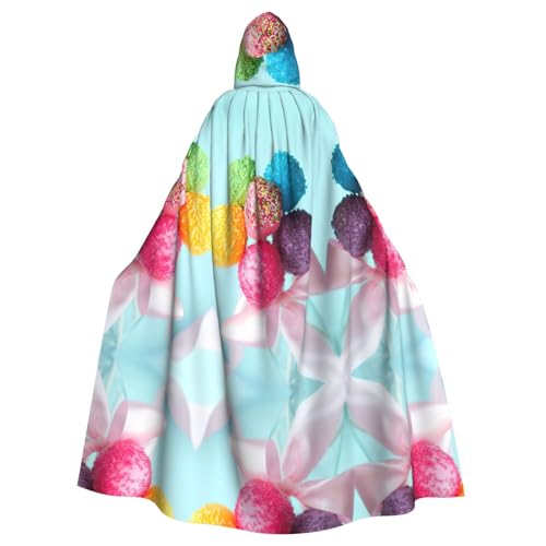 Gongjuy Candies Party-Umhang für Erwachsene, Halloween, Zauberer, Übergröße, Horror-Umhang mit Kapuze von Gongjuy