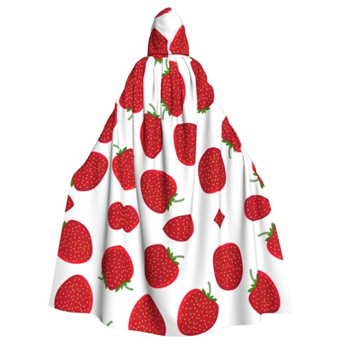 Gongjuy Erdbeer-Partyumhang für Erwachsene, Halloween-Zauberer, Übergröße, Horror-Umhang mit Kapuze Gongjuy Erdbeer-Partyumhang für Erwachsene, Halloween-Zauberer, Übergröße, Horror-Umhang mit Kapuze von Gongjuy