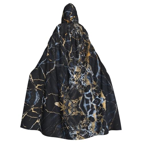 Gongjuy Farbiger Marmor-Umhang für Erwachsene, Party-Umhang, Bekleidungszubehör, Halloween-Zauberer, Übergröße, Horror-Umhang mit Kapuze von Gongjuy
