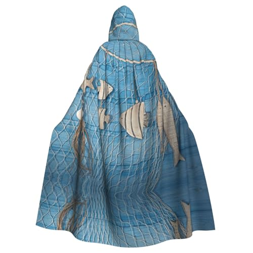 Gongjuy Fischernetze, Partyumhang für Erwachsene, Zubehör, Halloween-Zauberer, Übergröße, Horror-Umhang mit Kapuze Gongjuy Fischernetze, Partyumhang für Erwachsene, Zubehör, Halloween-Zauberer, Übergröße, Horror-Umhang mit Kapuze von Gongjuy