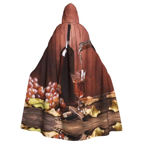 Gongjuy Getränke-Restaurant für Erwachsene, Party-Umhang, Bekleidungszubehör, Halloween-Zauberer, Übergröße, Horror-Umhang mit Kapuze von Gongjuy