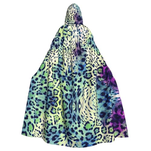 Gongjuy Grüner Leoparden-Partyumhang für Erwachsene, Halloween-Zauberer, Übergröße, Horror-Umhang mit Kapuze Gongjuy Grüner Leoparden-Partyumhang für Erwachsene, Halloween-Zauberer, Übergröße, Horror-Umhang mit Kapuze von Gongjuy