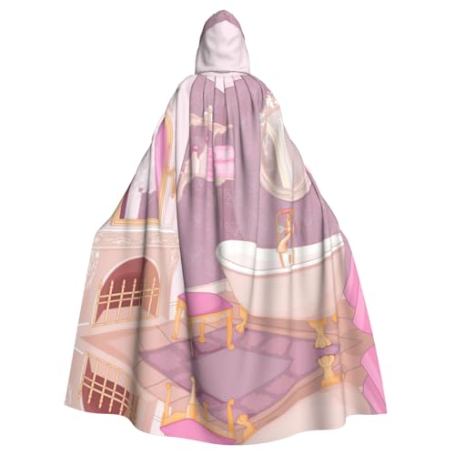 Gongjuy Interior of Bathroom Adult Party Cloak Clothing Accessories, Adult Halloween Wizard Plus Size Hooded Horror Cloak von Gongjuy
