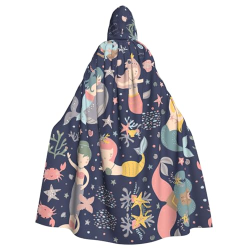 Gongjuy Meerjungfrau im Ozean Partyumhang für Erwachsene, Halloween-Zauberer, Übergröße, Horror-Umhang mit Kapuze Gongjuy Meerjungfrau im Ozean Partyumhang für Erwachsene, Halloween-Zauberer, Übergröße, Horror-Umhang mit Kapuze von Gongjuy