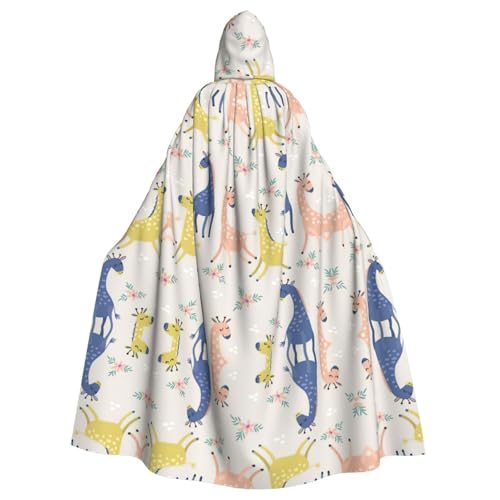 Gongjuy Niedlicher Giraffen-Partyumhang für Erwachsene, Halloween-Zauberer, Übergröße, Horror-Umhang mit Kapuze Gongjuy Niedlicher Giraffen-Partyumhang für Erwachsene, Halloween-Zauberer, Übergröße, Horror-Umhang mit Kapuze von Gongjuy