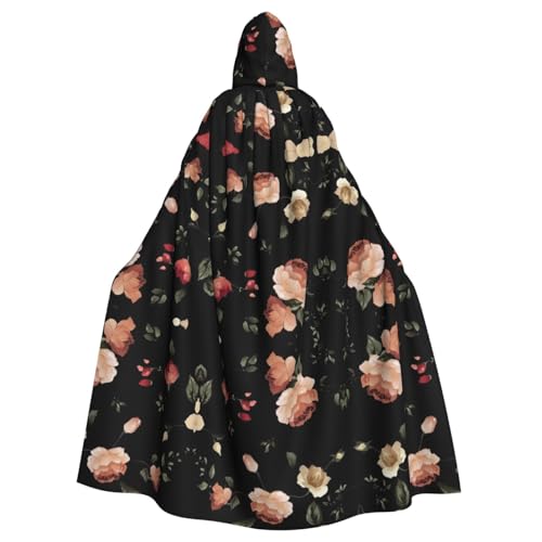 Gongjuy Party-Umhang mit Blumen, für Erwachsene, Halloween, Zauberer, Übergröße, Horror-Umhang mit Kapuze Gongjuy Party-Umhang mit Blumen, für Erwachsene, Halloween, Zauberer, Übergröße, Horror-Umhang mit Kapuze von Gongjuy