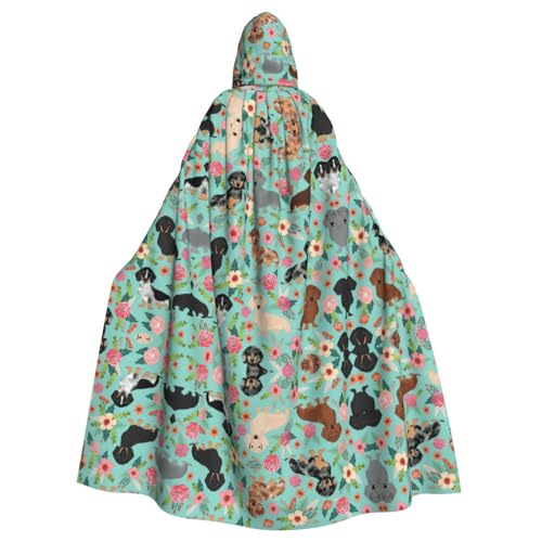 Gongjuy Party-Umhang mit Hundemotiv für Erwachsene, Halloween, Zauberer, Übergröße, Horror-Umhang mit Kapuze Gongjuy Party-Umhang mit Hundemotiv für Erwachsene, Halloween, Zauberer, Übergröße, Horror-Umhang mit Kapuze von Gongjuy