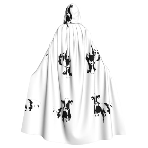 Gongjuy Party-Umhang mit Kuh in Schwarz und Weiß, für Erwachsene, Halloween-Zauberer, Übergröße, Horror-Umhang mit Kapuze Gongjuy Party-Umhang mit Kuh in Schwarz und Weiß, für Erwachsene, Halloween-Zauberer, Übergröße, Horror-Umhang mit Kapuze von Gongjuy