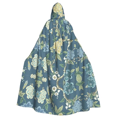 Gongjuy Party-Umhang mit blauen und gelben Blumen, für Erwachsene, Halloween, Zauberer, Übergröße, Horror-Umhang mit Kapuze Gongjuy Party-Umhang mit blauen und gelben Blumen, für Erwachsene, Halloween, Zauberer, Übergröße, Horror-Umhang mit Kapuze von Gongjuy