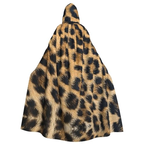 Gongjuy Party-Umhang mit rauem Leopardenmuster, für Erwachsene, Halloween, Zauberer, Übergröße, Horror-Umhang mit Kapuze Gongjuy Party-Umhang mit rauem Leopardenmuster, für Erwachsene, Halloween, Zauberer, Übergröße, Horror-Umhang mit Kapuze von Gongjuy