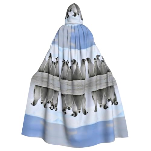 Gongjuy Partyumhang für Erwachsene, Motiv: Junge Pinguine mit Schnee, Halloween-Zauberer, Übergröße, Horror-Umhang mit Kapuze Gongjuy Partyumhang für Erwachsene, Motiv: Junge Pinguine mit Schnee, Halloween-Zauberer, Übergröße, Horror-Umhang mit Kapuze von Gongjuy