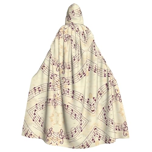 Gongjuy Partyumhang mit Musiknoten, Blumenmuster, für Erwachsene, Halloween, Zauberer, Übergröße, Horror-Umhang mit Kapuze Gongjuy Partyumhang mit Musiknoten, Blumenmuster, für Erwachsene, Halloween, Zauberer, Übergröße, Horror-Umhang mit Kapuze von Gongjuy