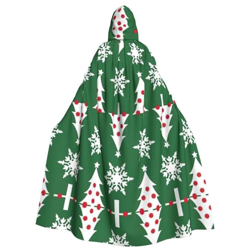 Gongjuy Partyumhang mit Weihnachtsbaum-Muster für Erwachsene, Halloween-Zauberer, Übergröße, Horror-Umhang mit Kapuze Gongjuy Partyumhang mit Weihnachtsbaum-Muster für Erwachsene, Halloween-Zauberer, Übergröße, Horror-Umhang mit Kapuze von Gongjuy